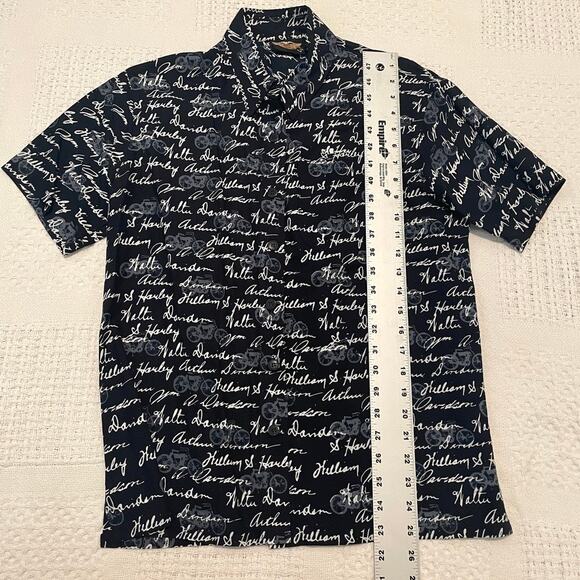 Harley Davidson Motorcycle signature button up shirt TB 8041 - Picture 2 of 8